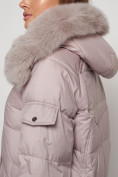 Купить Куртка зимняя женская модная с мехом светло-коричневого цвета 13301SK, фото 13