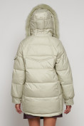 Купить Куртка зимняя женская модная с мехом светло-зеленого цвета 13301ZS, фото 10