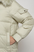 Купить Куртка зимняя женская модная с мехом светло-зеленого цвета 13301ZS, фото 12