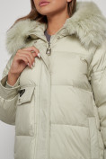Купить Куртка зимняя женская модная с мехом светло-зеленого цвета 13301ZS, фото 14