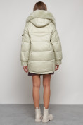 Купить Куртка зимняя женская модная с мехом светло-зеленого цвета 13301ZS, фото 4