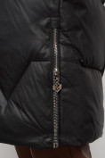 Купить Пальто утепленное с капюшоном зимнее женское черного цвета 13305Ch, фото 11