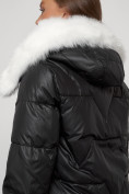Купить Пальто утепленное с капюшоном зимнее женское черного цвета 13305Ch, фото 13