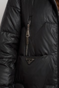 Купить Пальто утепленное с капюшоном зимнее женское черного цвета 13305Ch, фото 14