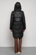 Купить Пальто утепленное с капюшоном зимнее женское черного цвета 13305Ch, фото 8