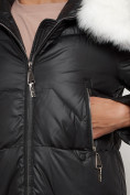 Купить Пальто утепленное с капюшоном зимнее женское черного цвета 13305Ch, фото 9
