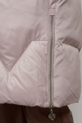 Купить Пальто утепленное с капюшоном зимнее женское светло-коричневого 13305SK, фото 14