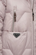 Купить Пальто утепленное с капюшоном зимнее женское светло-коричневого 13305SK, фото 23