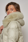Купить Пальто утепленное с капюшоном зимнее женское светло-зеленого цвета 13305ZS, фото 10