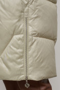 Купить Пальто утепленное с капюшоном зимнее женское светло-зеленого цвета 13305ZS, фото 11
