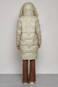Купить Пальто утепленное с капюшоном зимнее женское светло-зеленого цвета 13305ZS, фото 16
