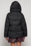 Купить Зимняя женская куртка модная с капюшоном черного цвета 133105Ch, фото 10