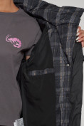 Купить Зимняя женская куртка модная с капюшоном черного цвета 133105Ch, фото 19