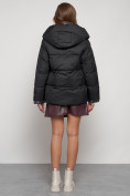 Купить Зимняя женская куртка модная с капюшоном черного цвета 133105Ch, фото 4