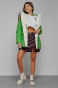 Купить Куртка зимняя женская модная с мехом зеленого цвета 133120Z, фото 13