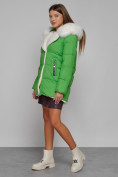 Купить Куртка зимняя женская модная с мехом зеленого цвета 133120Z, фото 2