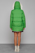 Купить Куртка зимняя женская модная с мехом зеленого цвета 133120Z, фото 4