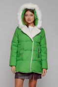 Купить Куртка зимняя женская модная с мехом зеленого цвета 133120Z, фото 5