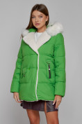 Купить Куртка зимняя женская модная с мехом зеленого цвета 133120Z, фото 8