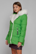 Купить Куртка зимняя женская модная с мехом зеленого цвета 133120Z, фото 9