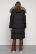 Купить Пальто утепленное с капюшоном зимнее женское черного цвета 133125Ch, фото 5