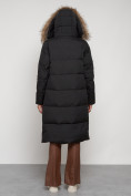 Купить Пальто утепленное с капюшоном зимнее женское черного цвета 133125Ch, фото 10