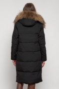 Купить Пальто утепленное с капюшоном зимнее женское черного цвета 133125Ch, фото 14