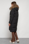 Купить Пальто утепленное с капюшоном зимнее женское черного цвета 133125Ch, фото 15