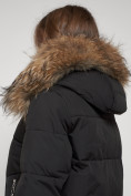Купить Пальто утепленное с капюшоном зимнее женское черного цвета 133125Ch, фото 21