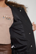 Купить Пальто утепленное с капюшоном зимнее женское черного цвета 133125Ch, фото 23