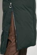 Купить Пальто утепленное с капюшоном зимнее женское темно-зеленого цвета 133125TZ, фото 10