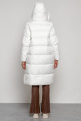 Купить Пальто утепленное с капюшоном зимнее женское белого цвета 133127Bl, фото 27