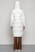 Купить Пальто утепленное с капюшоном зимнее женское белого цвета 133127Bl, фото 8