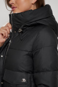 Купить Пальто утепленное с капюшоном зимнее женское черного цвета 133127Ch, фото 17