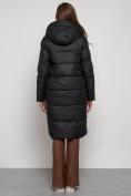 Купить Пальто утепленное с капюшоном зимнее женское черного цвета 133127Ch, фото 4