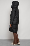 Купить Пальто утепленное с капюшоном зимнее женское черного цвета 133127Ch, фото 8