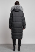 Купить Пальто утепленное с чернобуркой зимнее женское черного цвета 133156Ch, фото 19