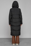 Купить Пальто утепленное с капюшоном зимнее женское черного цвета 133159Ch, фото 4