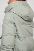 Купить Пальто утепленное с капюшоном зимнее женское светло-зеленого цвета 133208ZS, фото 18