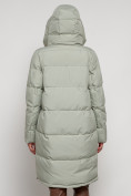 Купить Пальто утепленное с капюшоном зимнее женское светло-зеленого цвета 133208ZS, фото 23