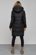 Купить Пальто утепленное с капюшоном зимнее женское черного цвета 13332Ch, фото 4