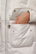 Купить Куртка зимняя женская модная из овчины бежевого цвета 13335B, фото 11