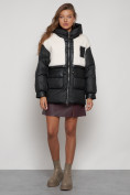 Купить Куртка зимняя женская модная из овчины черного цвета 13335Ch