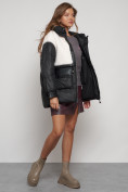 Купить Куртка зимняя женская модная из овчины черного цвета 13335Ch, фото 22