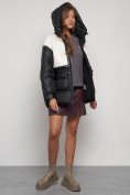 Купить Куртка зимняя женская модная из овчины черного цвета 13335Ch, фото 26