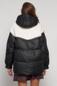 Купить Куртка зимняя женская модная из овчины черного цвета 13335Ch, фото 4