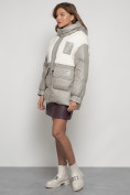 Купить Куртка зимняя женская модная из овчины светло-коричневого цвета 13335SK, фото 2