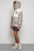 Купить Куртка зимняя женская модная из овчины светло-коричневого цвета 13335SK, фото 6