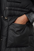 Купить Куртка зимняя женская модная с капюшоном черного цвета 13338Ch, фото 11