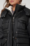 Купить Куртка зимняя женская модная с капюшоном черного цвета 13338Ch, фото 12